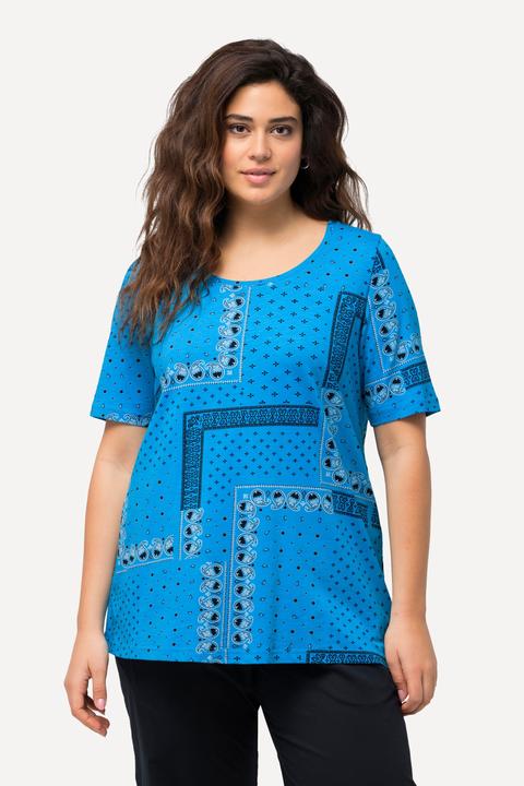 Produktbild Ulla Popken T-Shirt, Patchmuster, A-Linie, Rundhals, Halbarm (50, 52)