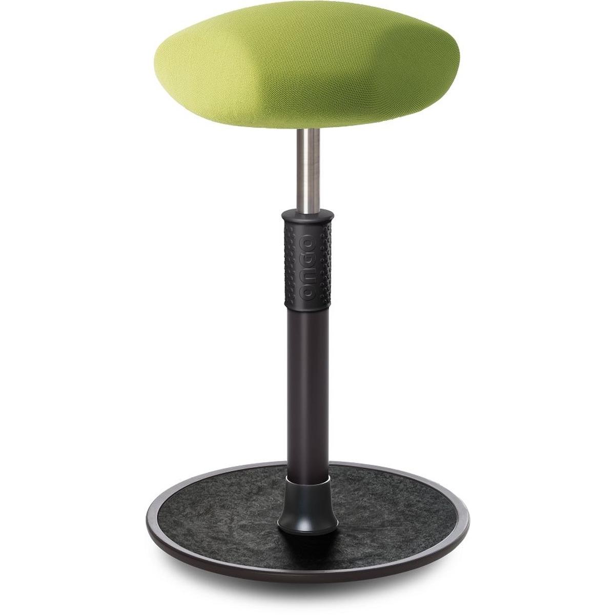 Ongo, Bürostuhl, Sitz- Stehhocker Free Tall Triangel Gestrick Hellgrün schwarz /schwarz