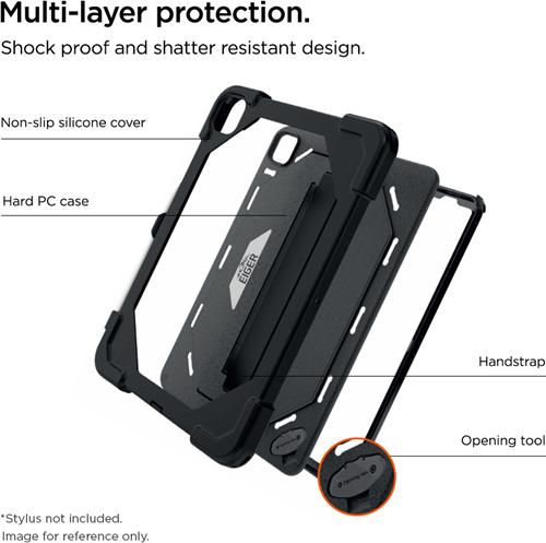 Immagine prodotto Eiger Schutzcase mit Handschlaufe und Kickstand Peak 4000m Black (iPad Air 13 2024 (M2))