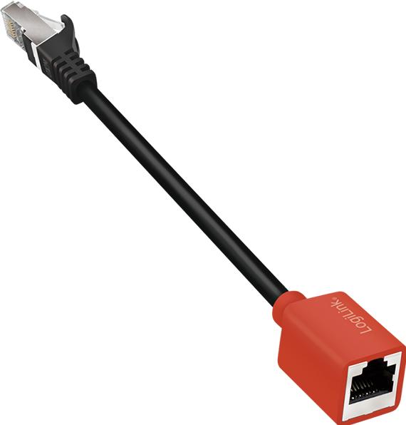Actual product image LogiLink Device protection adapter for RJ45 connections (break-away adapter) (SFTP, CAT6a, 0.20 m)