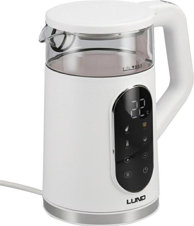 Toya Lund Wasserkocher 1,7 l, Normaltemperatur, Weiss (1.70 l)