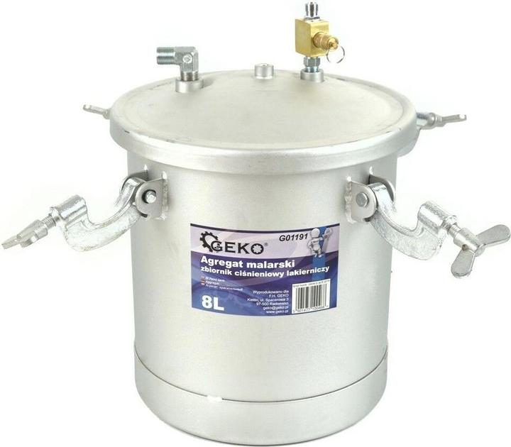 GEKO Paint tank + hose + gun, 8l
