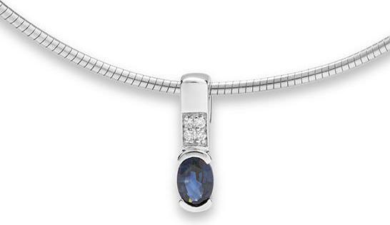 Image du produit Breuning PENDENTIF - E. SAFIR 1ère qualité /Brill. 0,03 Ct. H/si (585, Or)