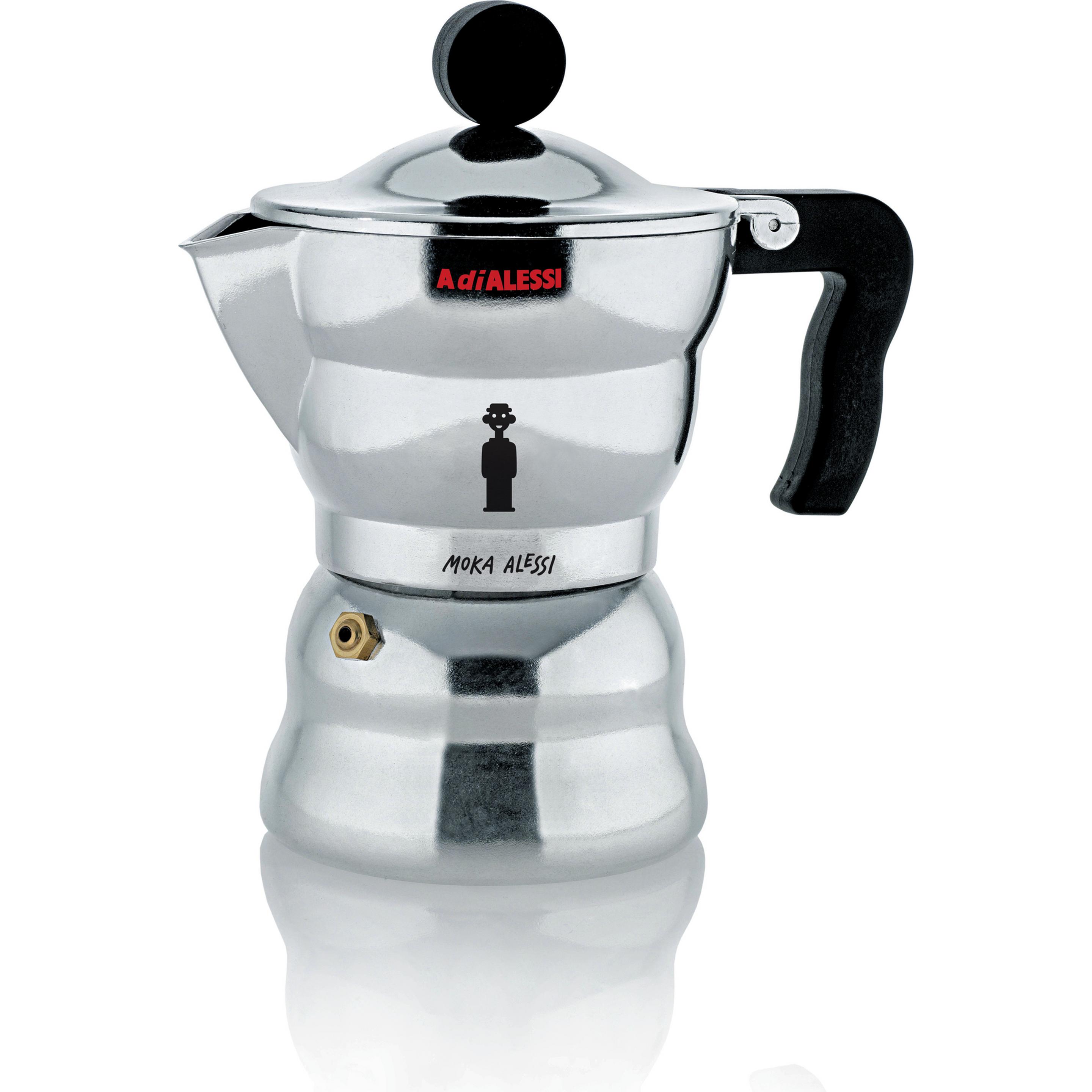 Alessi Moka, Espressokocher, Silber