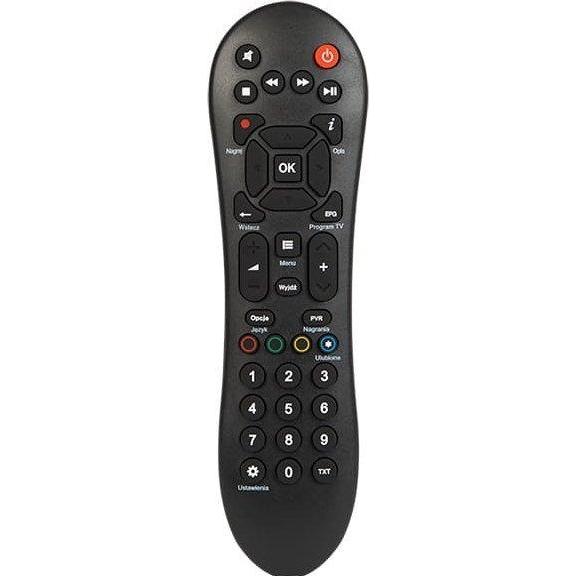 Blow Pilot RTV do obsługi dekoderów Polsat EVOBOX (9014#) (Telecomando specifico per il dispositivo, Infrarossi), Telecomando, Nero