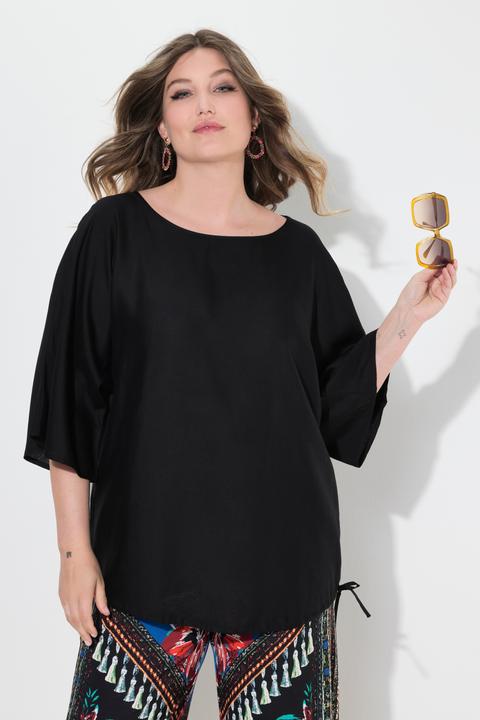 Produktbild Miamoda Blusenshirt, Satin, Saum-Tunnelzug (42)