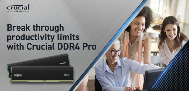 Productafbeelding Crucial Pro (2 x 16GB, 3200 MHz, DDR4 RAM, DIMM 288 pin)