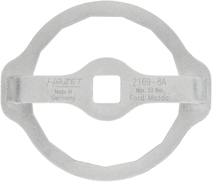 Produktbild HAZET Ölfilter-Schlüssel 2169-8A ∙ Vierkant12,5 mm (1/2 Zoll) ∙ Aussen 15-kant Profil ∙ 105 mm