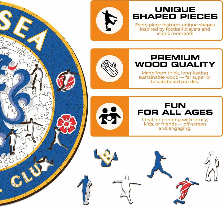 Produktbild Iconic Chelesea FC - Logo - Holz Puzzle Grösse S (150 Teile) (150 Teile)