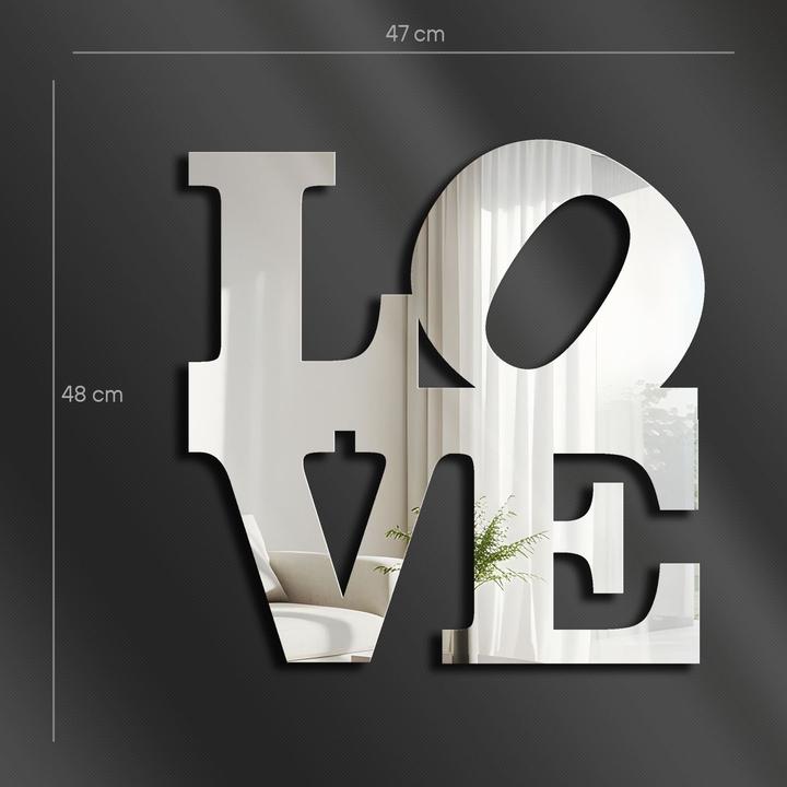 Actual product image Wallxpert Ozgi Love Decorative Mirror (47 x 48 cm)