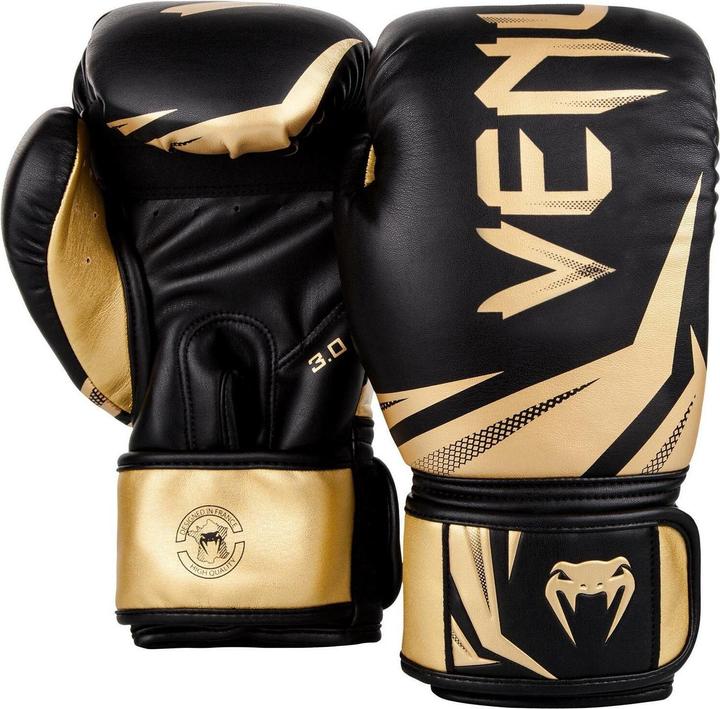Image du produit Venum Gants de boxe Challenger 3.0 - Noir/Or (16 OZ, Taille unique)