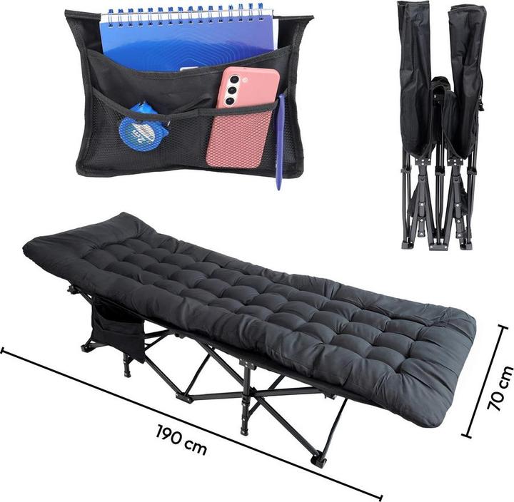 Produktbild Dönges Feldbett klappbar mit Matratze, 200kg mit Tragetasche