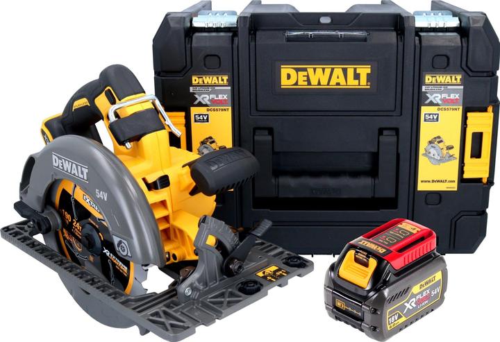 Image du produit DeWalt DCS 579 NT Scie circulaire à main sans fil 54 V FlexVolt 190 mm Brushless + 1x batterie 6,0 Ah +