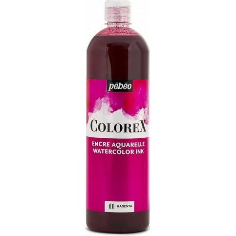 Pebeo, Künstlerfarbe + Bastelfarbe, Colorex Wassertinte (Magenta, 1000 ml)