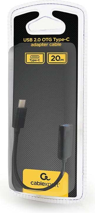 Image du produit Gembird AB-OTG-CMAF2-01 câble changeur de genre USB Type-C USB Type-A Noir (0.20 m, USB 2.0)