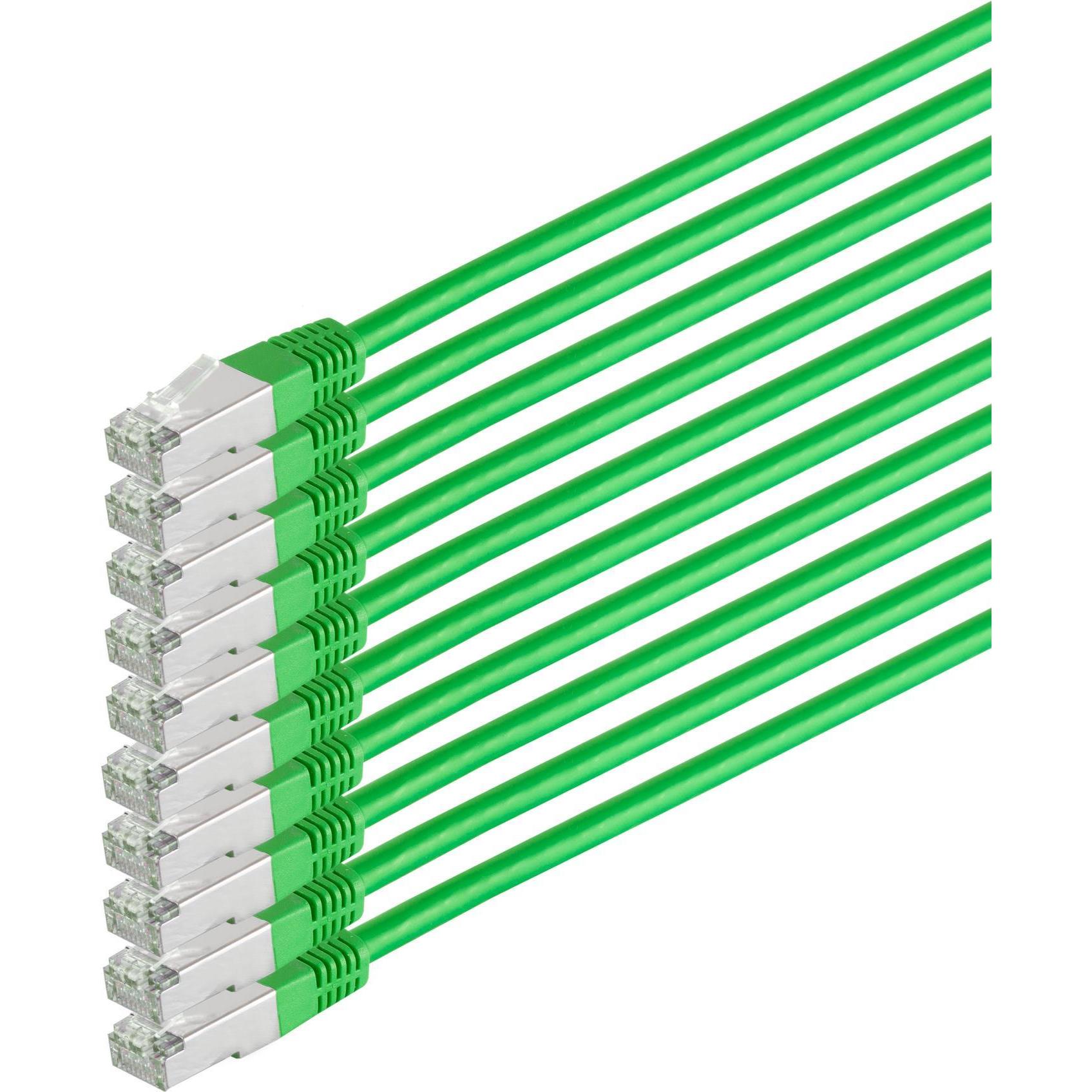 Shiverpeaks S/CONN maximum connectivity Netzwerkkabel-Patchkabel, cat 6, S/FTP, PIMF, Halogenfrei, VE10, grün, 0 (S/FTP,...