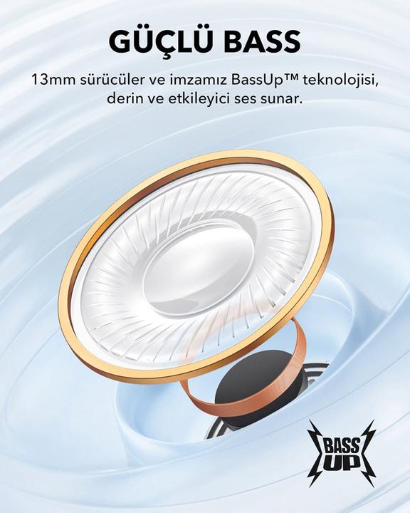 Immagine prodotto soundcore Słuchawki bezprzewodowe K20i Białe (Nessuna cancellazione del rumore, 6 h, Senza fili)