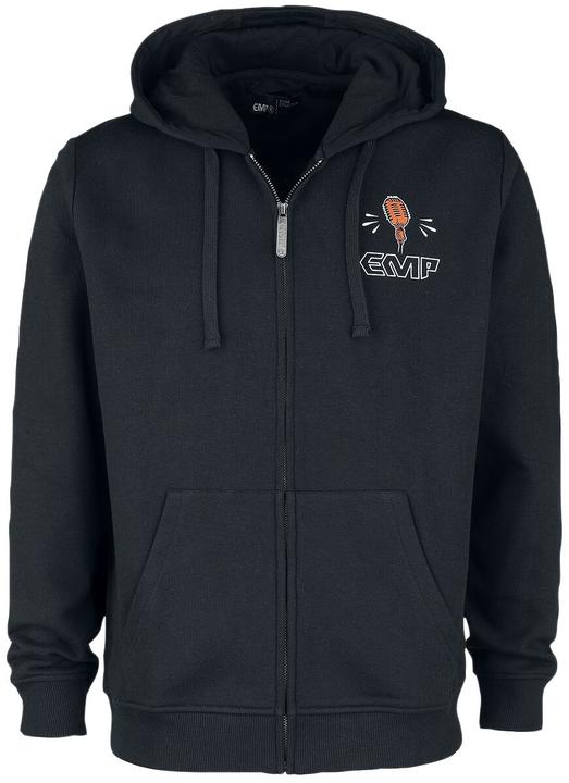 Produktbild EMP Kapuzenjacke mit Rockhand Motiv und Logo (L)