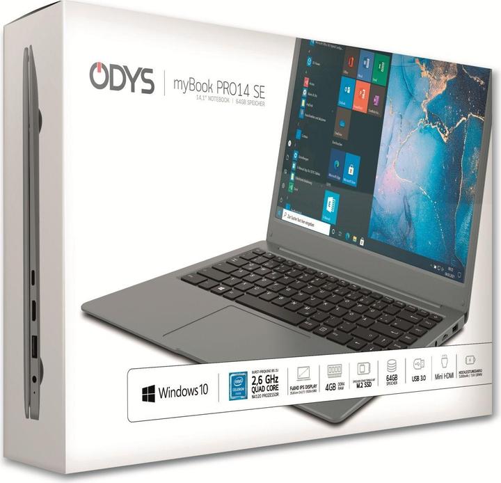 Produktbild Odys Mybook 14 Pro SE (14.10", Intel Celeron N4120, 4 GB, DE)