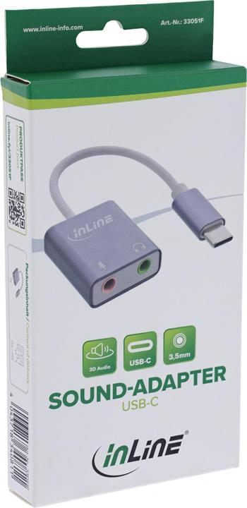 Immagine prodotto InLine USB Audio Soundadapter (USB-C)