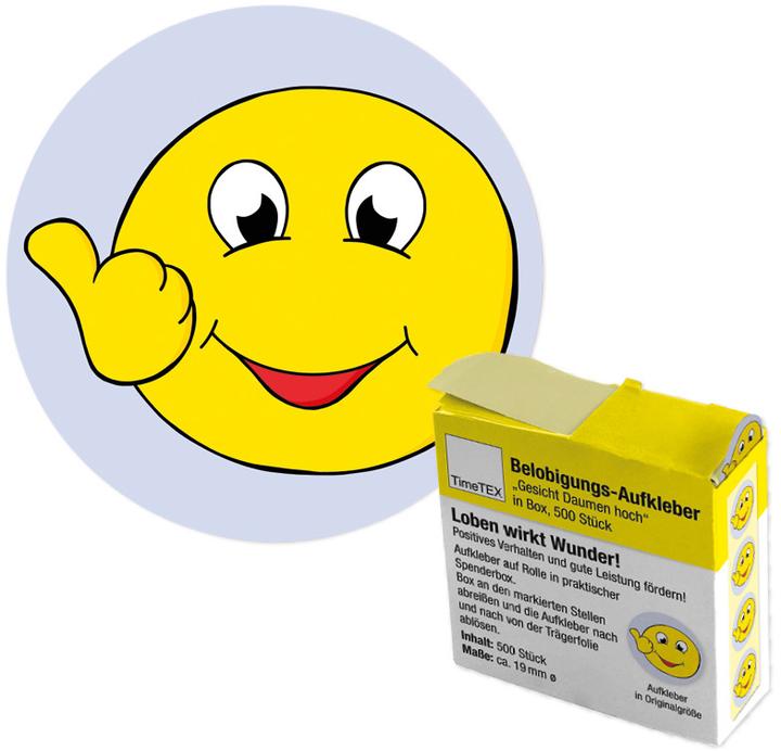 Image du produit TimeTEX TIME TEX autocollant de félicitations 62215 visage pouce levé 500 pièces