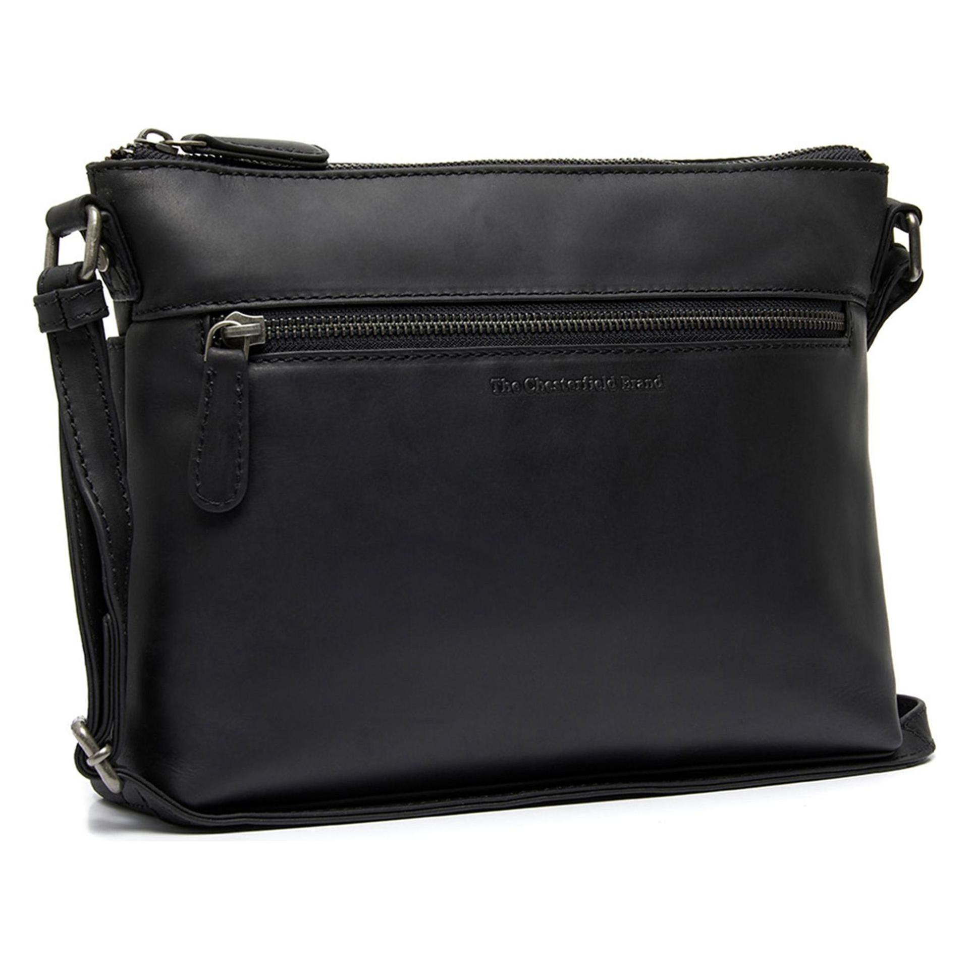 The Chesterfield Brand, Unisex, Handtasche, Durban Umhängetasche Leder 25 Cm, Schwarz