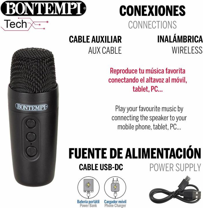 Immagine prodotto Bontempi Lautsprecher mit Karaoke Mikrofon