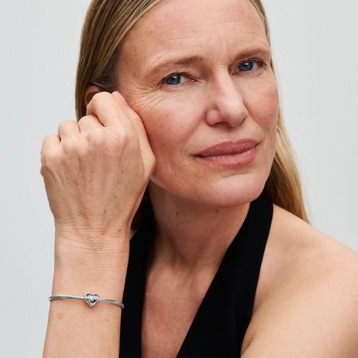 Actual product image Pandora Heart Charm Mum (Synthetic Opal, Sterling silver)