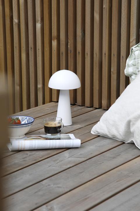 Actual product image Markslöjd FUNGI Rechargeable Table Matt White B/O