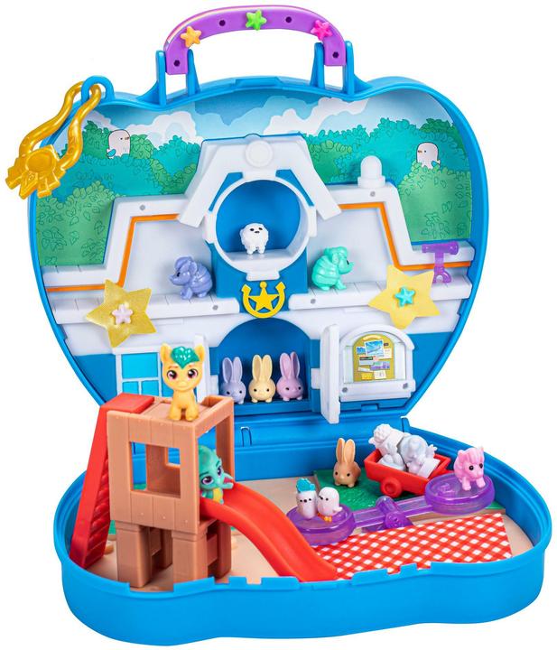 My Little Pony Mini World Magic Animal Corner Mini Play World, Jeu à construire soi-même avec Hitch Trai