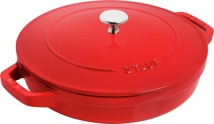 Image du produit Staub Cocotte 2pcs. 24 cm, ronde, rouge cerise, fonte (24 cm, Cocotte + faitout, Fonte)