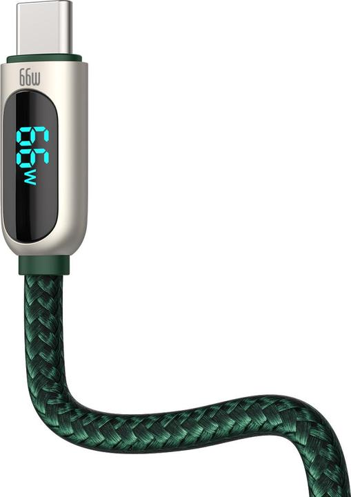 Actual product image Baseus Display Cable USB to Type-C, 66W, 1m (green) (1 m, USB 3.2 Gen 1, 66 W)