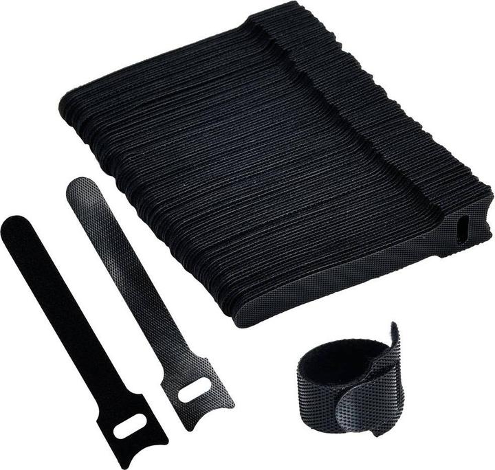 Produktbild Tru Components T24CA056 Klettkabelbinder zum Bündeln Haft- und Flauschteil (L x (Klettkabelbinder, 100 mm, 100 Stk.)