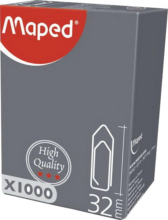 Produktbild Maped Büroklammern 32mm metallfarbig (1000 x)