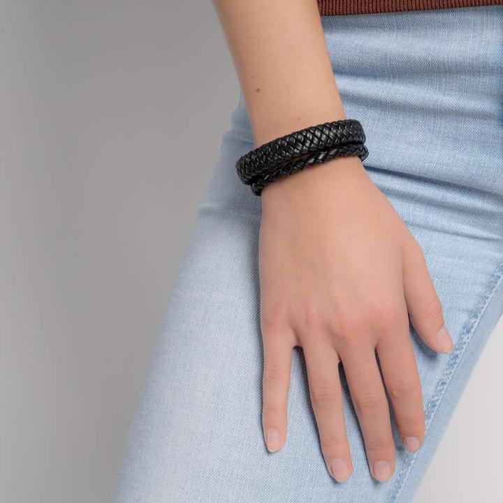 Produktbild Bijouteria Lederarmband (17 cm, Leder, Edelstahl)