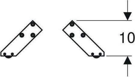 Actual product image Geberit Furniture foot SMYLE Square 2 pieces, chrome-plated Height 151 - 154mm