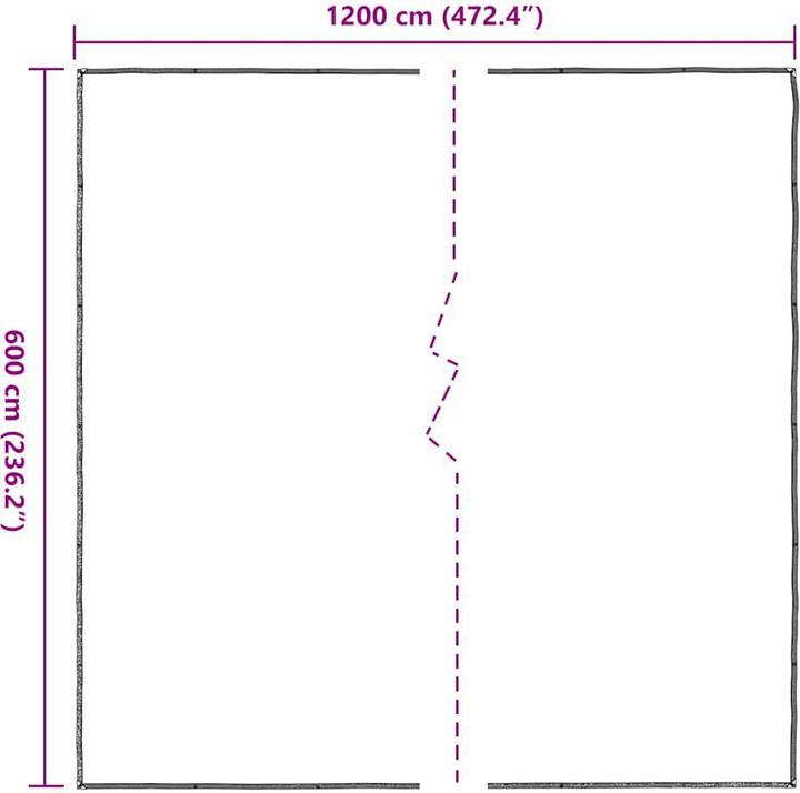 Immagine prodotto vidaXL Telone trasparente con occhielli 6x12 m telone trasparente in polietilene (600 x 1200 cm)