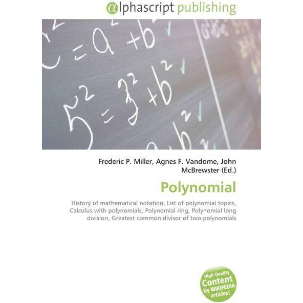 Polynomial, Fachbücher von Agnes F. Vandome, Frederic P. Miller, John McBrewster
