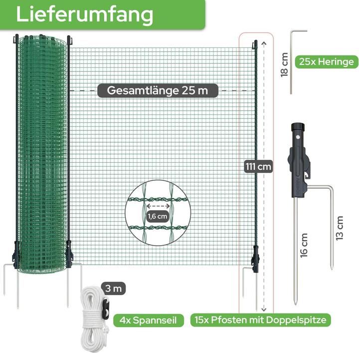 Immagine prodotto Arebos Mobiles Begrenzungszaun