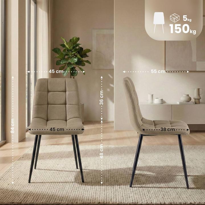 Actual product image CLP Antibes upholstered dining chair with backrest
