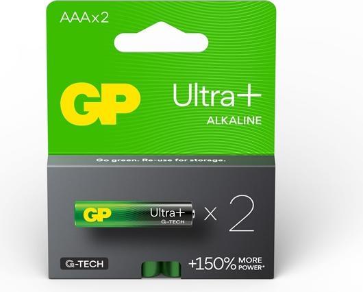 Actual product image GP Batteries Batteries Ultra+ Alkaline AAA 1.5v 2pce (2 pcs., AAA)