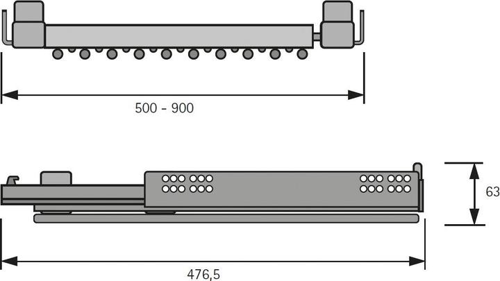 Actual product image Hettich Extendable pants holder Amari