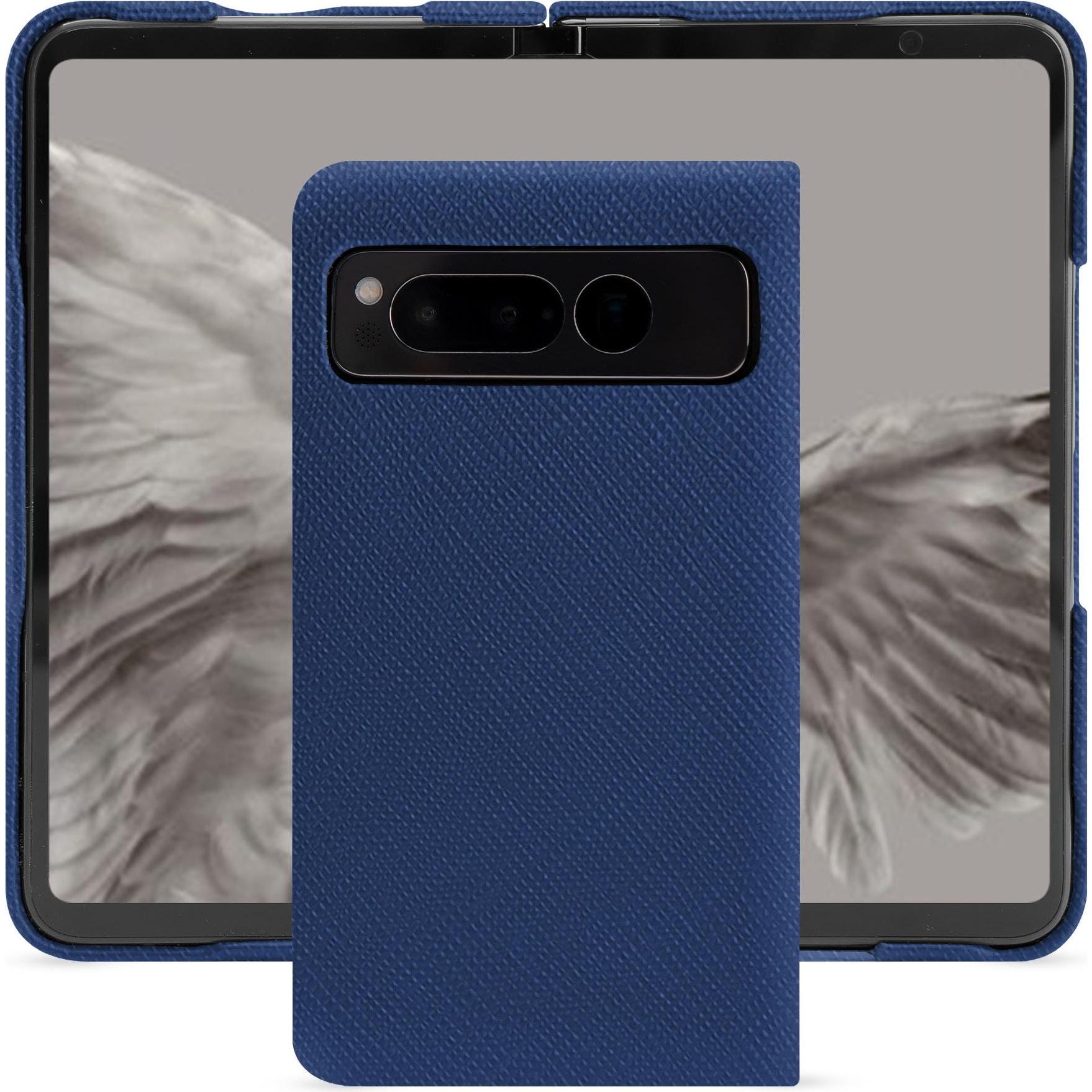 Noreve Lederschutzhülle Google Pixel Fold (Google Pixel Fold), Smartphone Hülle, Blau