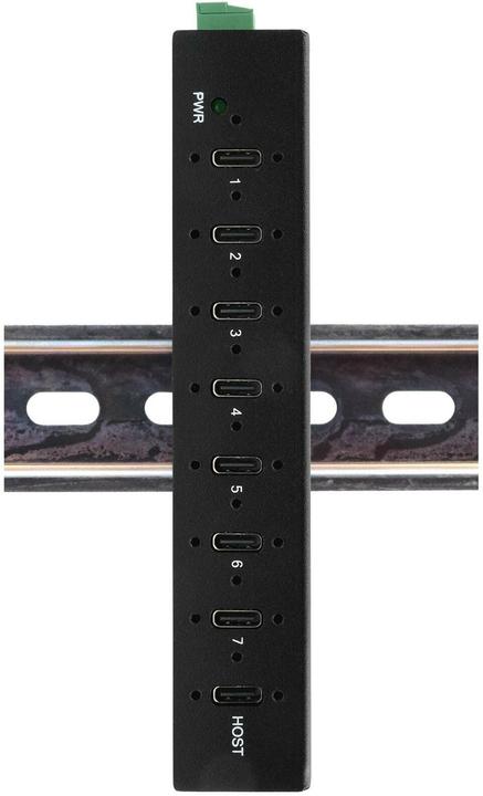Immagine prodotto Exsys Hub industriale USB 3.2 Gen 2x1 a 7 porte (USB-C, 7 porte)