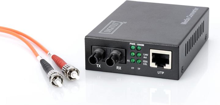 Actual product image Digitus Gigabit Media Converter 10/100/1000Base-T to 1000Base-SX Incl Power Supply ST Socket