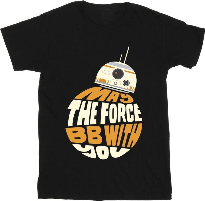 Actual product image Star Wars Mens May The Force BB8 T-Shirt (L)