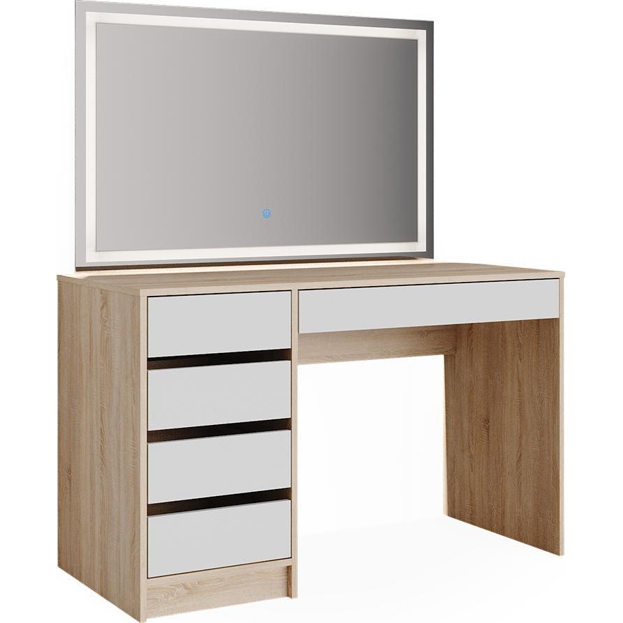 Vicco, Schminktisch, Sherry mit Beleuchtung (120 x 75 x 55 cm)