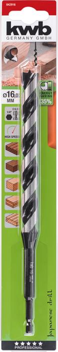 Produktbild kwb Schlangenbohrer 3S 16 x 235 mm (1,6 cm)