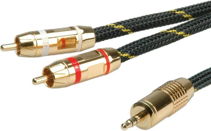 Actual product image Roline GOLD stereo jack <->stereo cin ch (5 m, AUX cable, Cinch Cables)