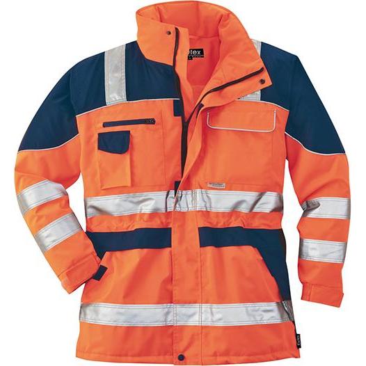 NoName, Arbeitsjacke, Warnparka, Gr. XXL, orange/blau (XXL)